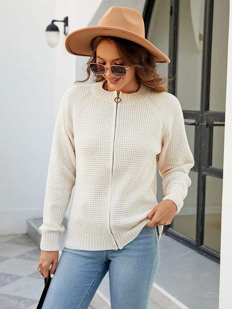 Heidi-Mode | Comfortabel Gebreid Vest Met Rits