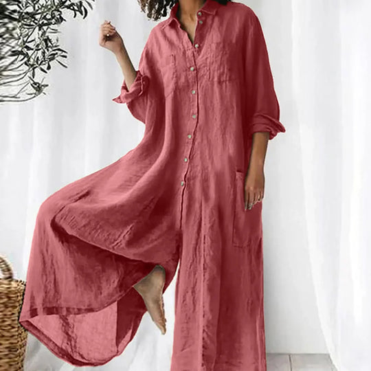 Jumpsuit Oversized Leinen