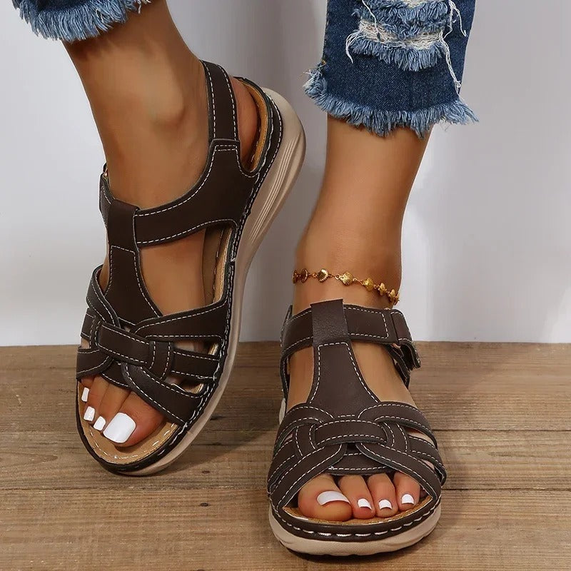 Heidi-Mode - Orthopädische Ledersandalen