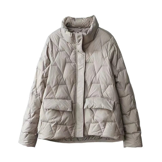 Heidi-Mode | Ultraleichte Wattierte Daunenjacke Mit Stehkragen Für Frauen