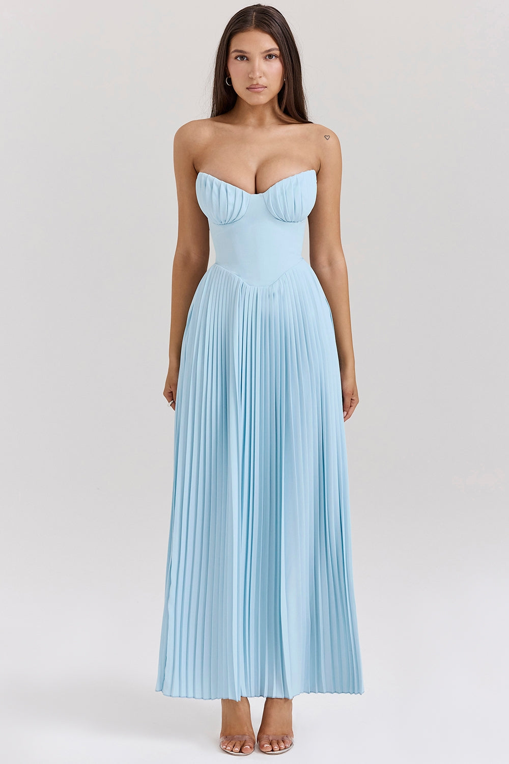 Heidi-Mode | Damen Langes Kleid mit Korsett