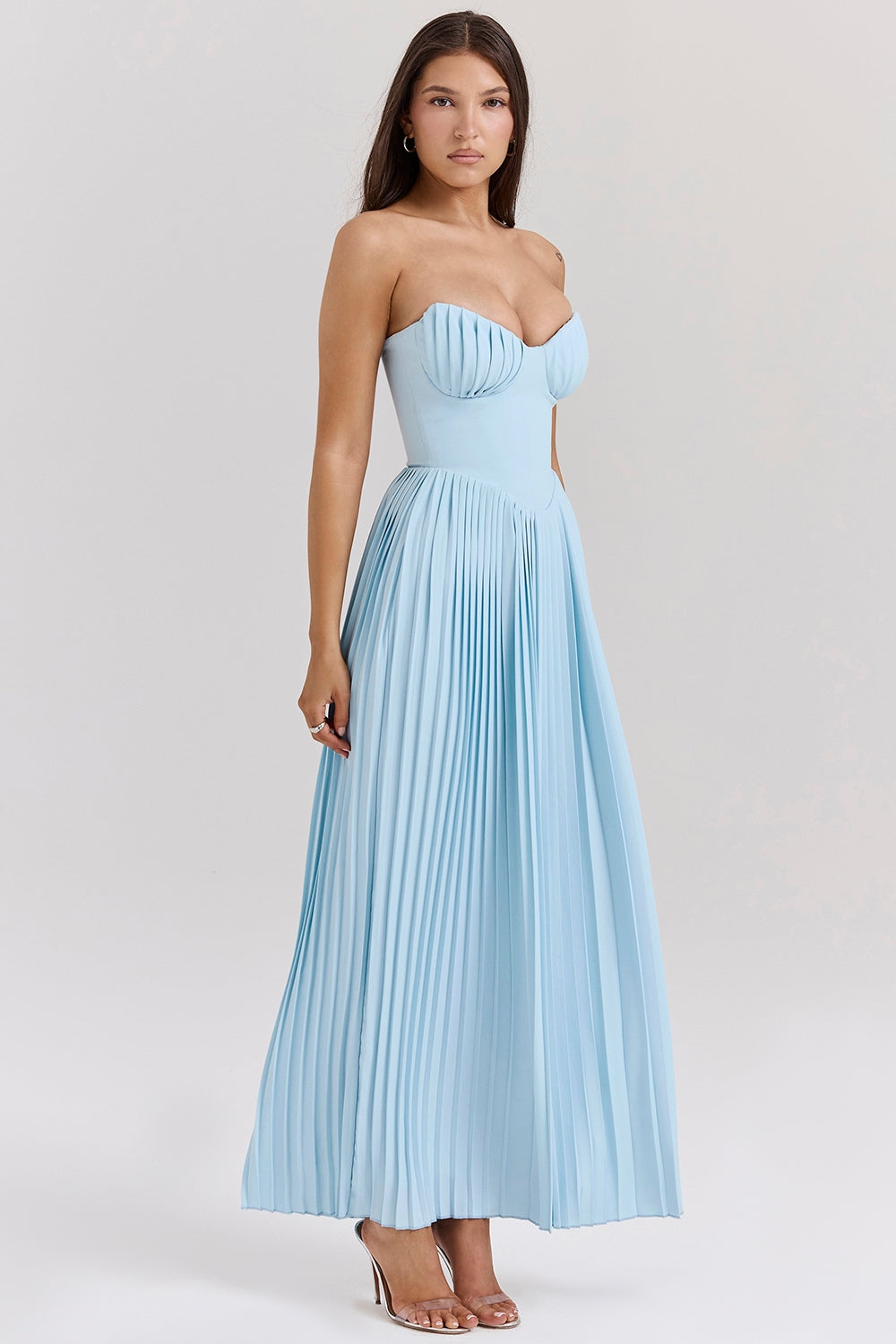 Heidi-Mode | Damen Langes Kleid mit Korsett