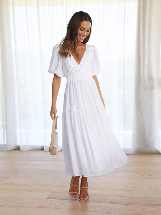 Heidi-Mode | Elegantes Kleid mit Puffärmeln