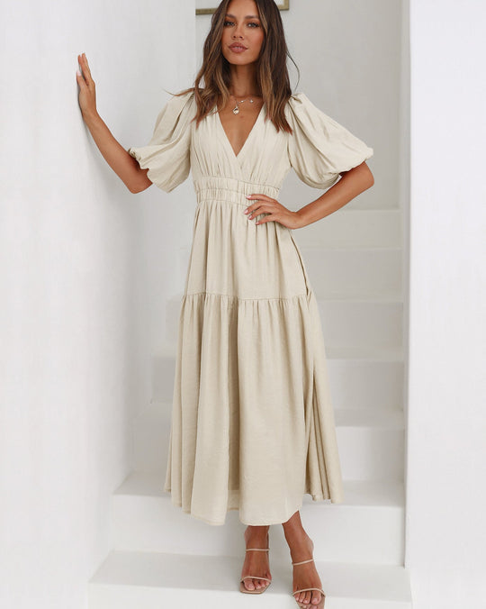 Heidi-Mode | Elegantes Kleid mit Puffärmeln