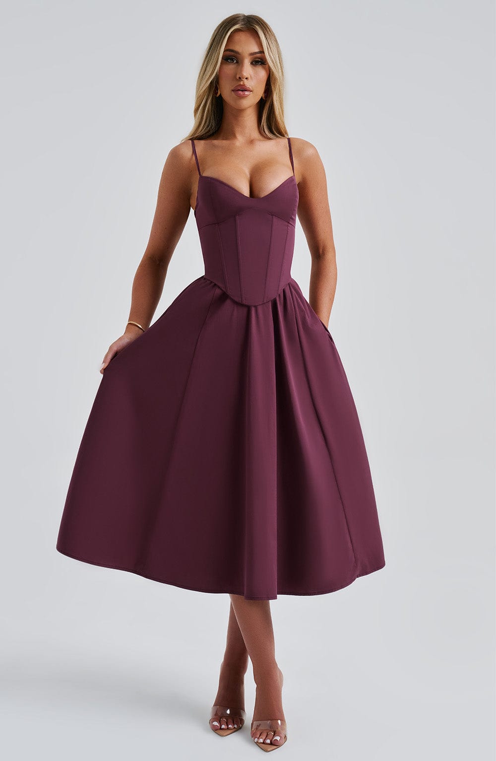 Heidi-Mode | Midi Kleid Cherry Lack