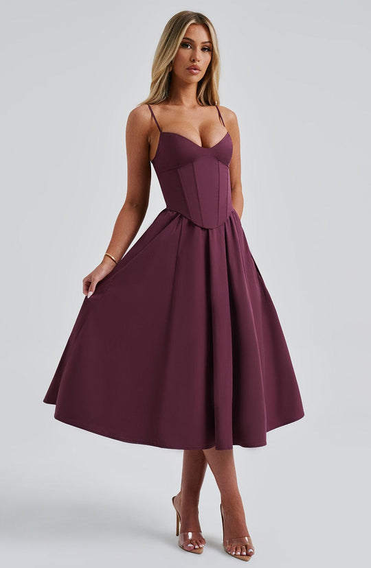 Heidi-Mode | Midi Kleid Cherry Lack