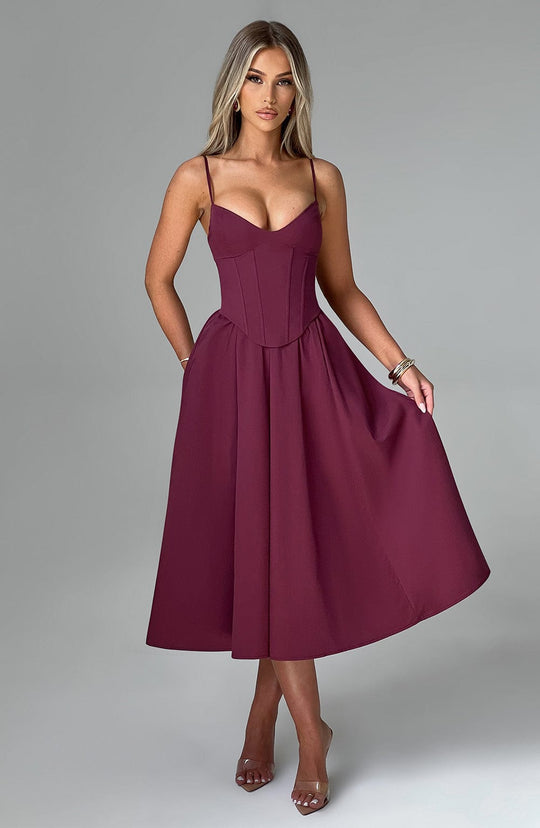 Heidi-Mode | Midi Kleid Cherry Lack