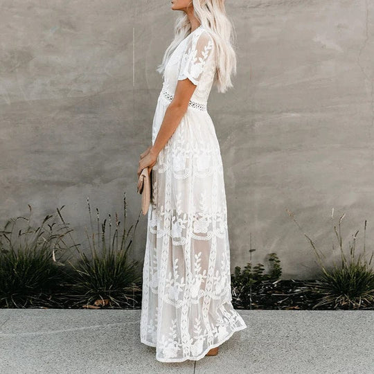Heidi-Mode | Maxi Spitzen Ibiza Kleid