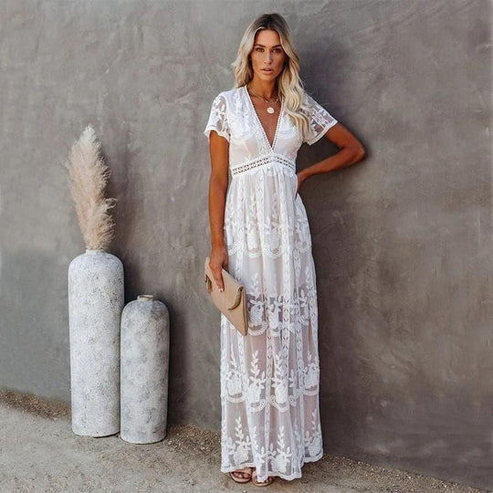 Heidi-Mode | Maxi Spitzen Ibiza Kleid