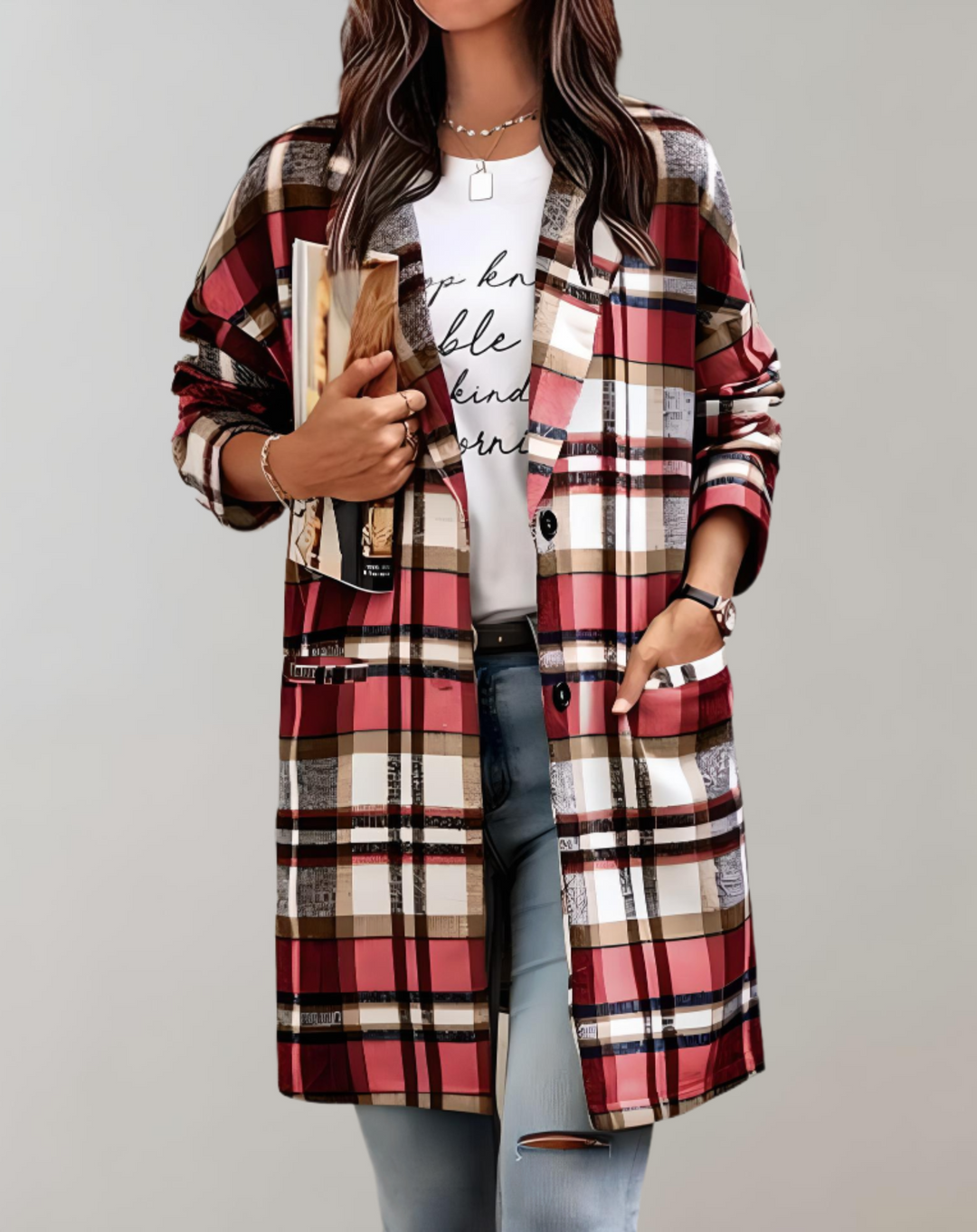 Heidi-Mode | Oversized Karierte Jacke