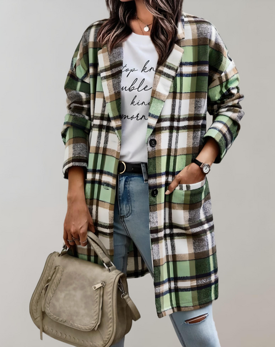 Heidi-Mode | Oversized Karierte Jacke