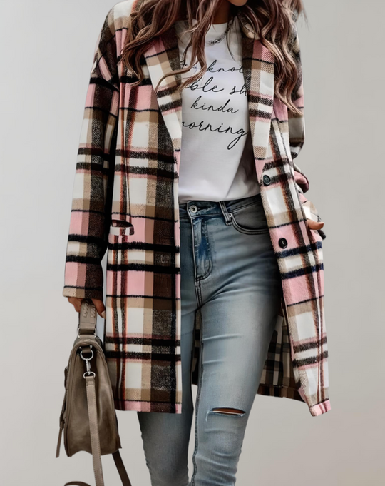 Heidi-Mode | Oversized Karierte Jacke