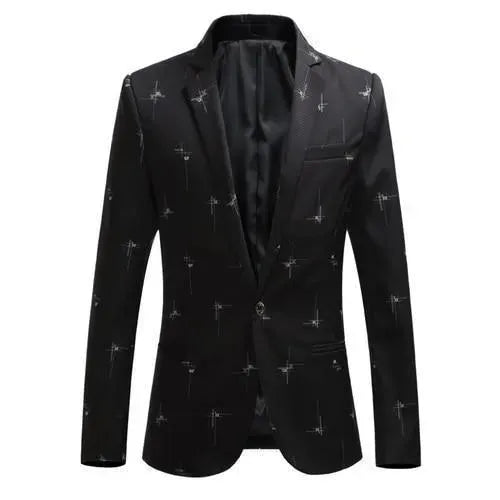 Heidi-Mode | Herren Blazer - Blazer mit weißen Drucken