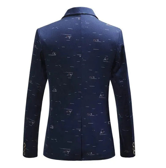 Heidi-Mode | Herren Blazer - Lässiger Blazer mit weißen Drucks