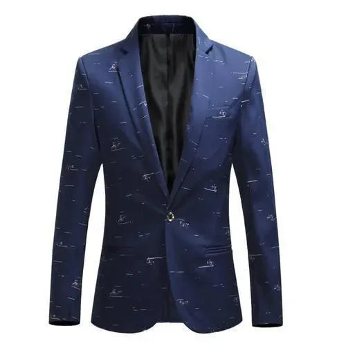 Heidi-Mode | Herren Blazer - Lässiger Blazer mit weißen Drucks