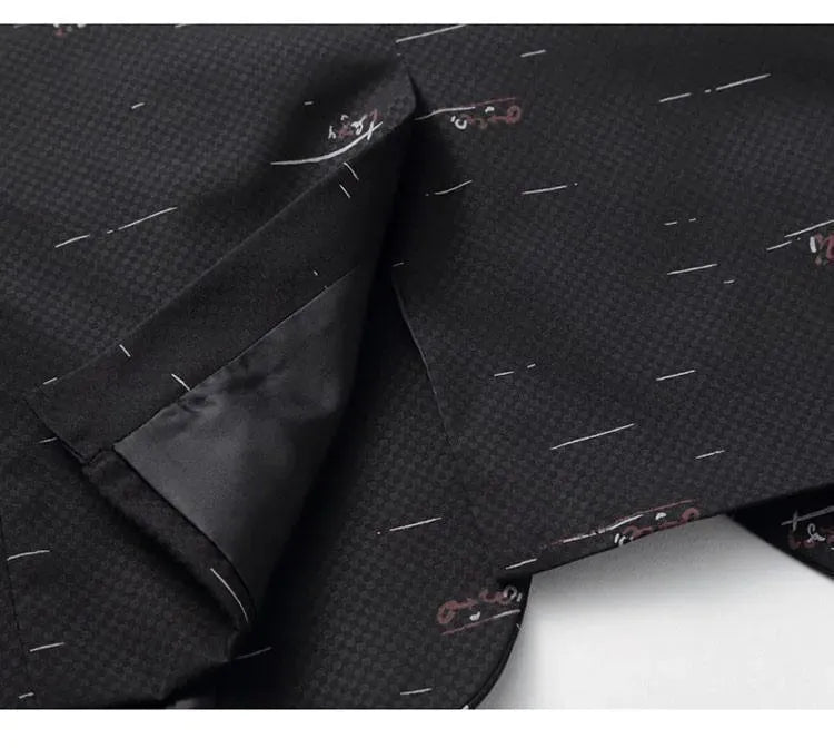 Heidi-Mode | Herren Blazer - Lässiger Blazer mit weißen Drucks