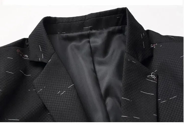 Heidi-Mode | Herren Blazer - Lässiger Blazer mit weißen Drucks