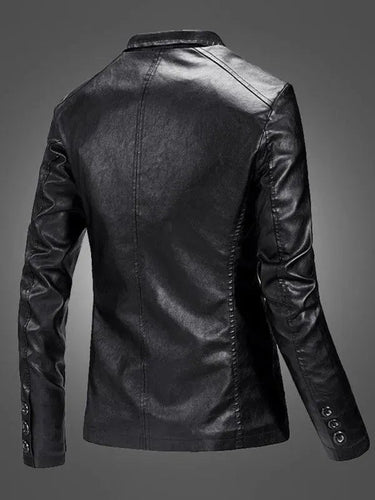 Heidi-Mode | Herren Blazer - Lässiger Leder Slim Fit Blazer