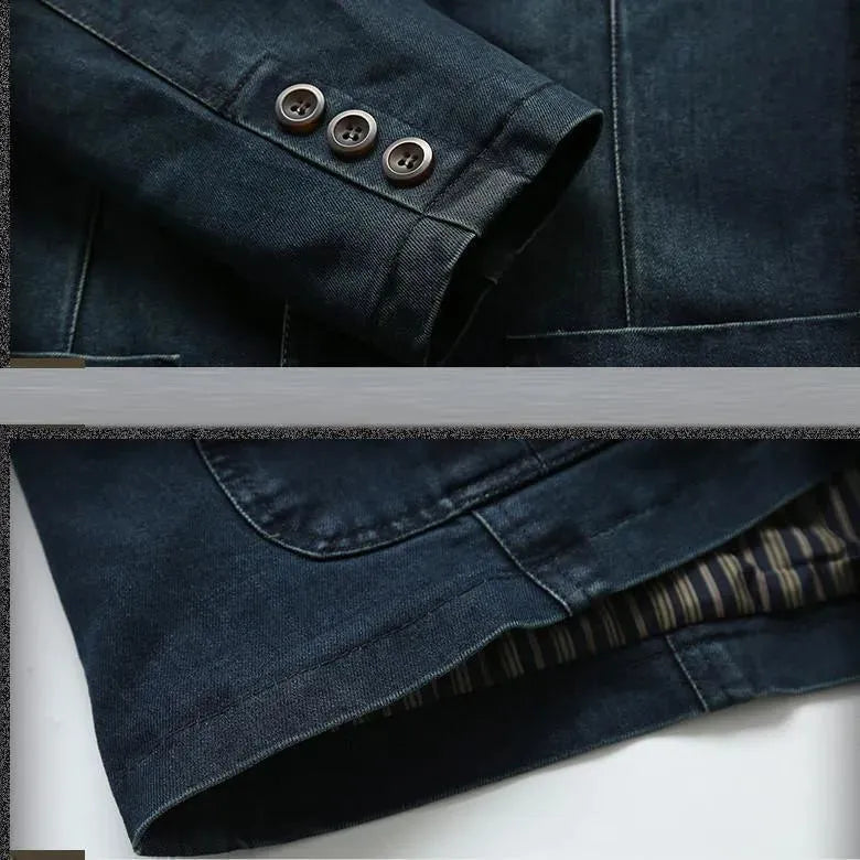 Heidi-Mode | Herren Blazer - Cowboy Denim Jeans Blazer