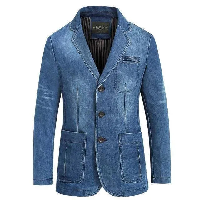 Heidi-Mode | Herren Blazer - Cowboy Denim Jeans Blazer