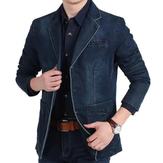 Heidi-Mode | Herren Blazer - Cowboy Denim Jeans Blazer