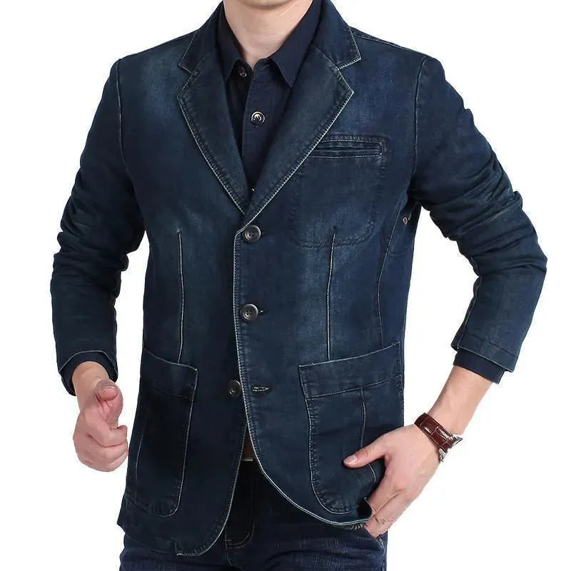 Heidi-Mode | Herren Blazer - Cowboy Denim Jeans Blazer