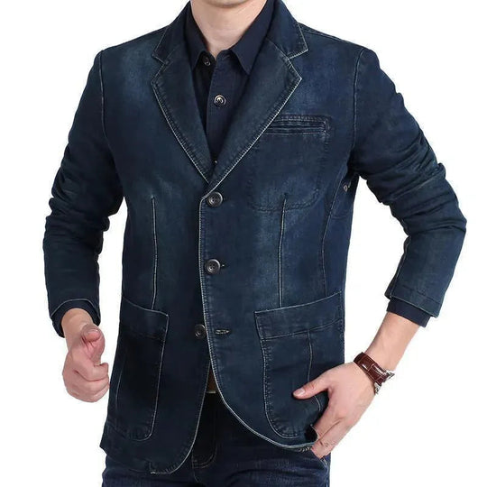Heidi-Mode | Herren Blazer - Cowboy Denim Jeans Blazer