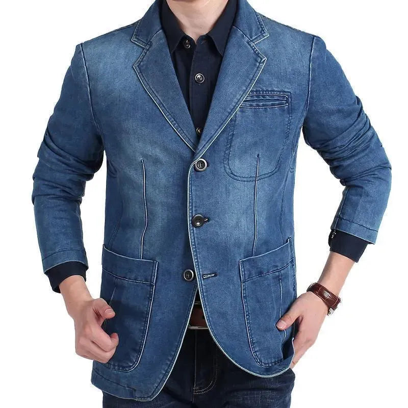 Heidi-Mode | Herren Blazer - Cowboy Denim Jeans Blazer