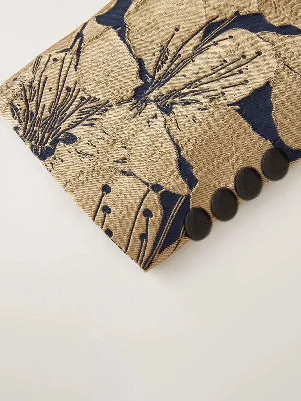 Heidi-Mode | Herren Blazer - Gold Muster Smoking Blazer