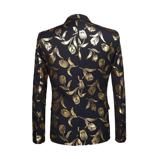 Heidi-Mode | Herren Blazer - Gold Druck Party Blazer