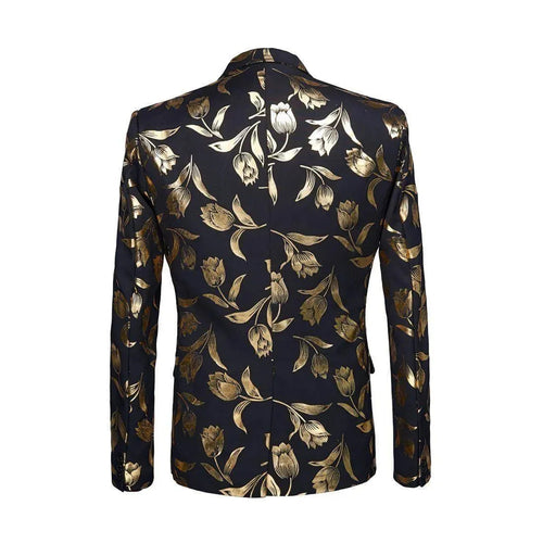 Heidi-Mode | Herren Blazer - Gold Druck Party Blazer