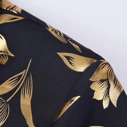 Heidi-Mode | Herren Blazer - Gold Druck Party Blazer