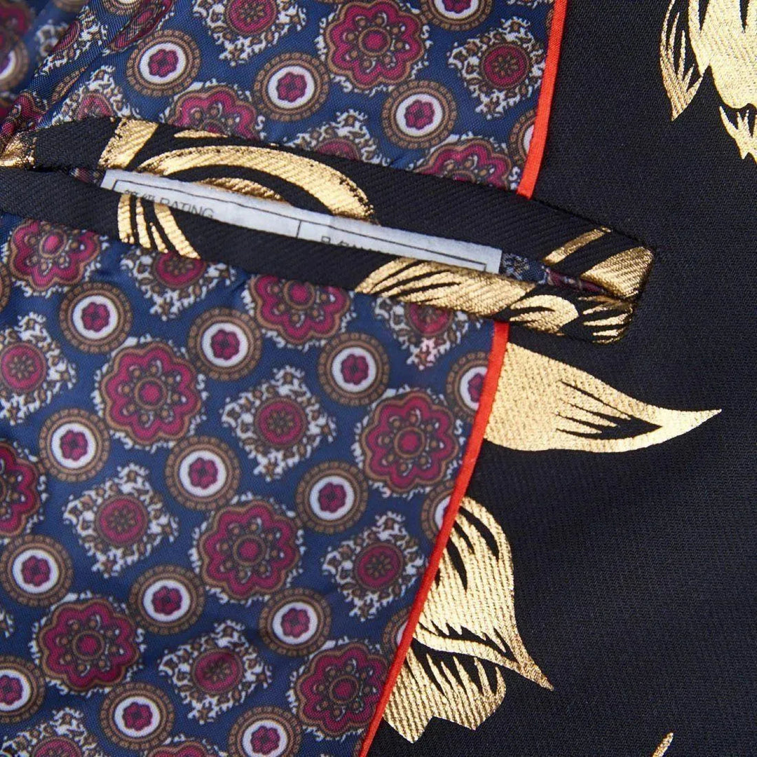 Heidi-Mode | Herren Blazer - Gold Druck Party Blazer