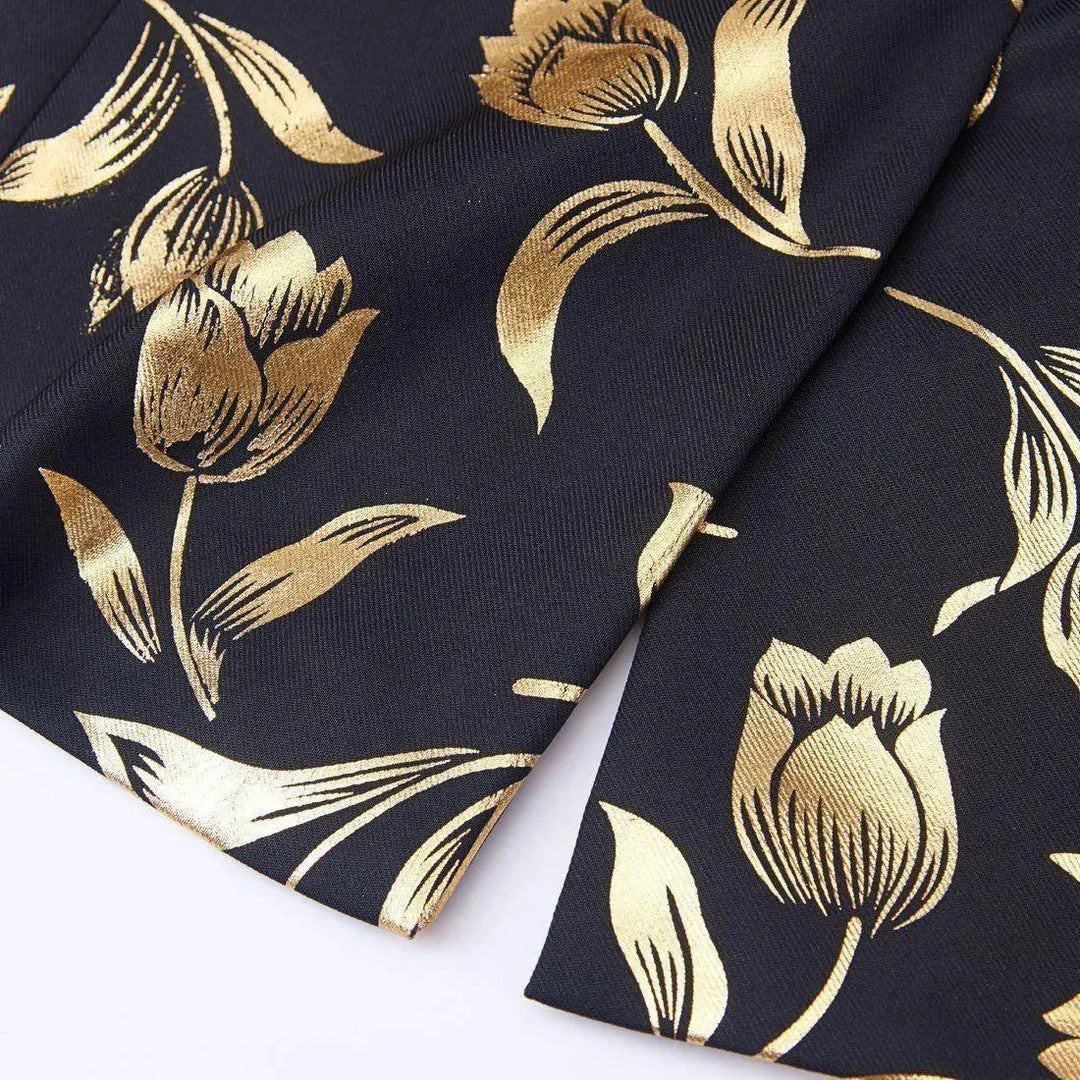 Heidi-Mode | Herren Blazer - Gold Druck Party Blazer