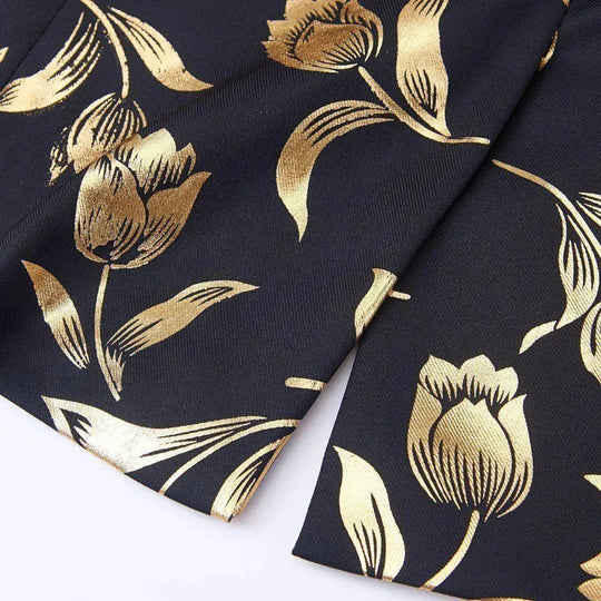 Heidi-Mode | Herren Blazer - Gold Druck Party Blazer