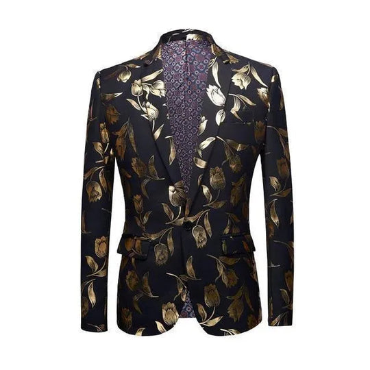 Heidi-Mode | Herren Blazer - Gold Druck Party Blazer