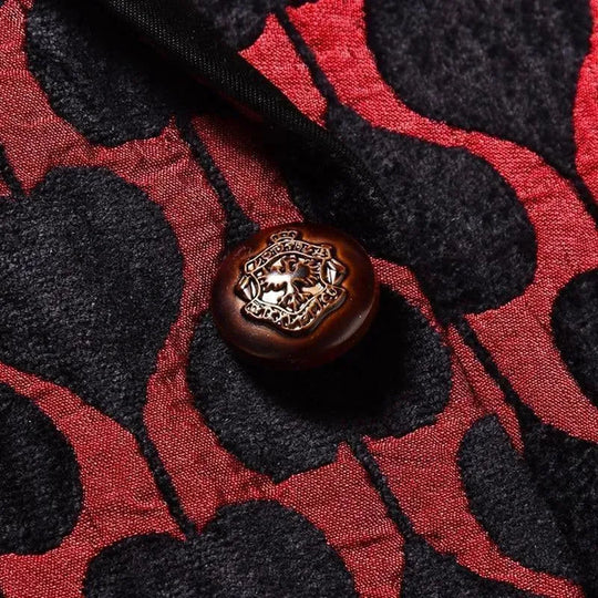 Heidi-Mode | Herren Blazer - Roter Reverskragen Smoking Blazer