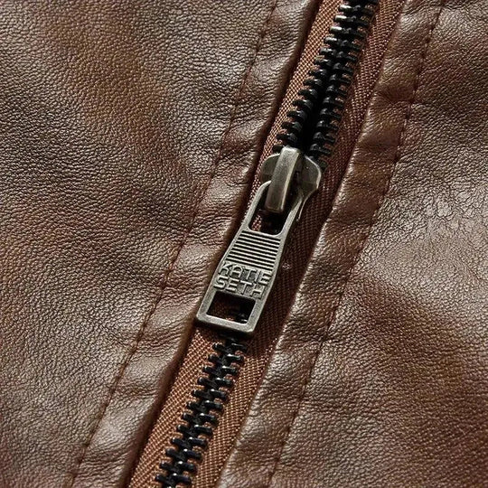 Heidi-Mode | Herren Fleece-Leder Truckerjacke