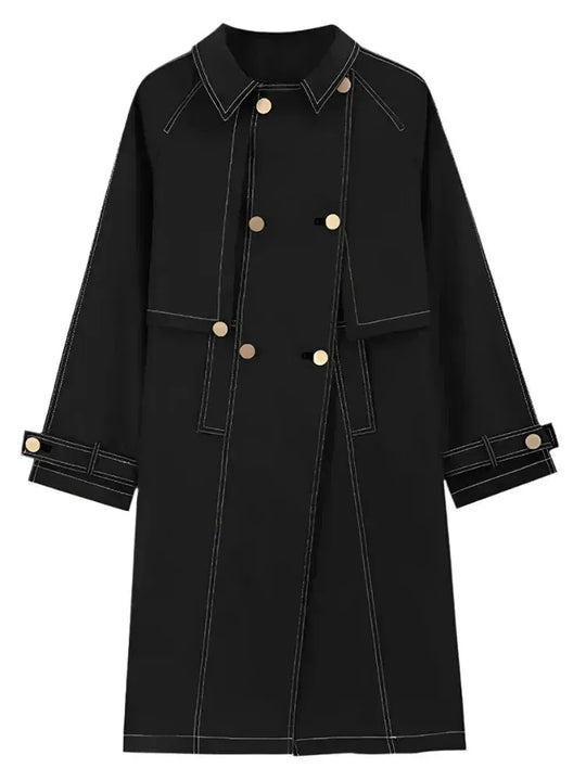 Heidi-Mode | Herren Lässiger Lockerer Doppelreihiger Trenchcoat