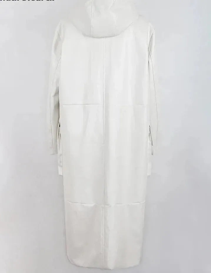 Heidi-Mode | Herren Kapuzenlose Lederübercoat