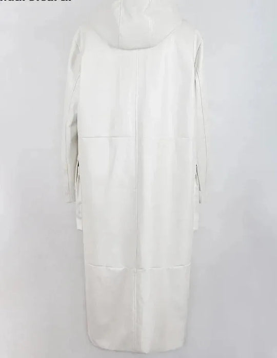 Heidi-Mode | Herren Kapuzenlose Lederübercoat