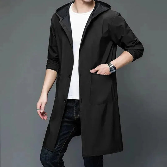 Heidi-Mode | Herren Kapuzen Wasserdichter Regenmantel