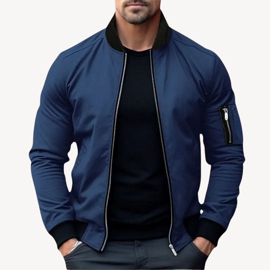 Heidi-Mode | Herren Klassische Zip-Up Bomberjacke - Vielseitig & Stylisch