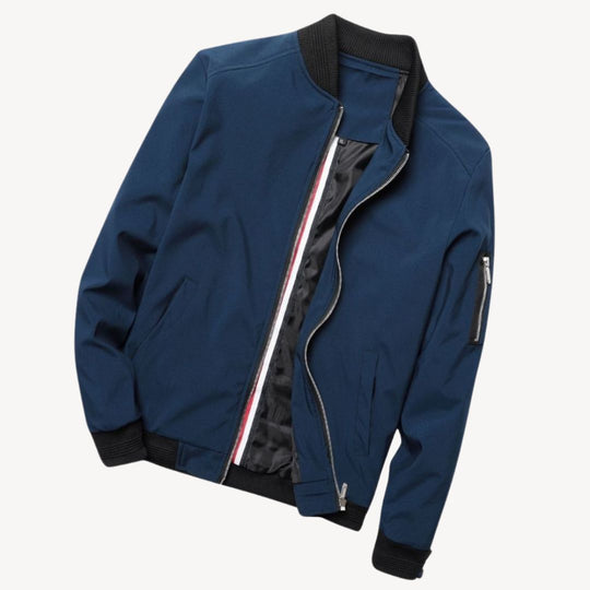 Heidi-Mode | Herren Klassische Zip-Up Bomberjacke - Vielseitig & Stylisch