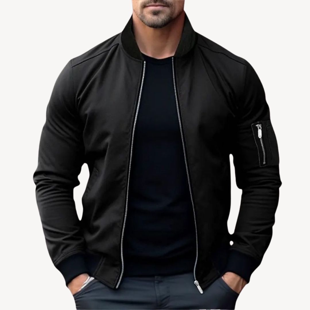 Heidi-Mode | Herren Klassische Zip-Up Bomberjacke - Vielseitig & Stylisch