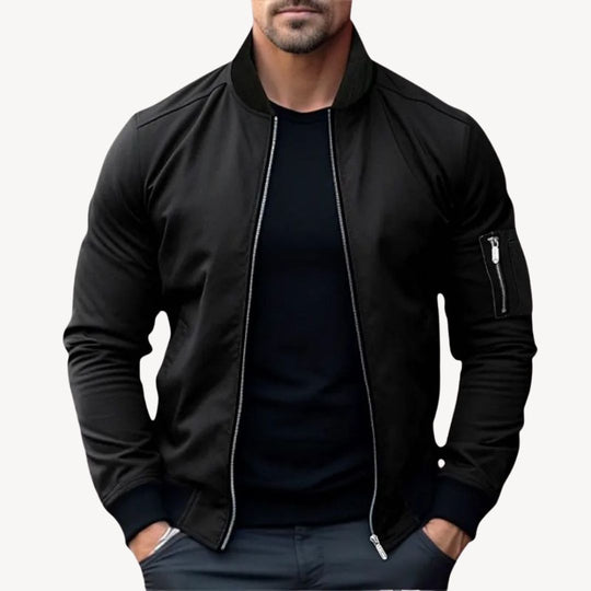 Heidi-Mode | Herren Klassische Zip-Up Bomberjacke - Vielseitig & Stylisch