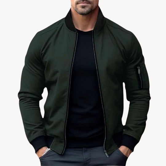 Heidi-Mode | Herren Klassische Zip-Up Bomberjacke - Vielseitig & Stylisch