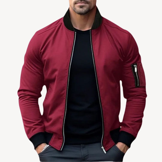 Heidi-Mode | Herren Klassische Zip-Up Bomberjacke - Vielseitig & Stylisch