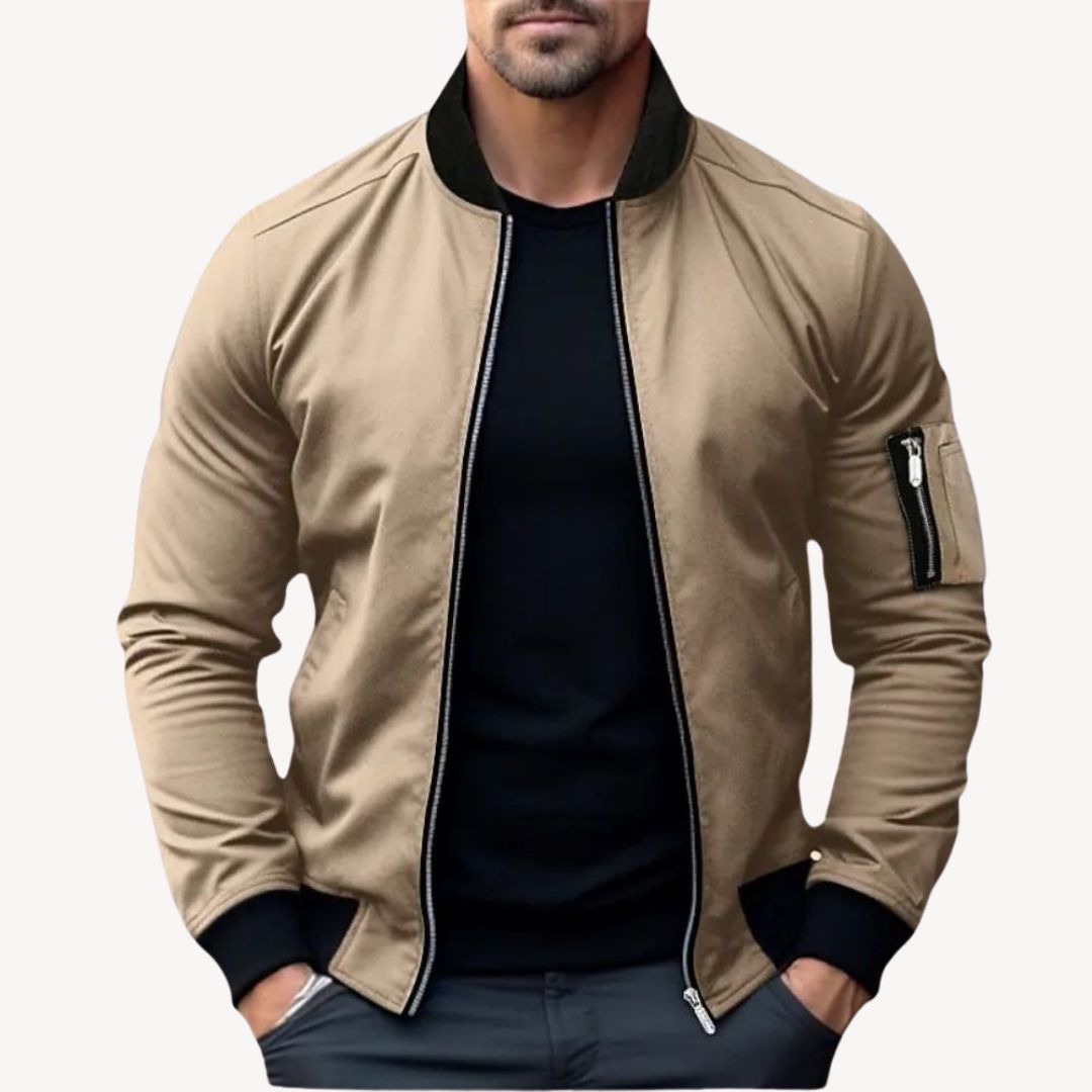 Heidi-Mode | Herren Klassische Zip-Up Bomberjacke - Vielseitig & Stylisch