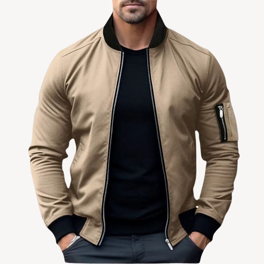 Heidi-Mode | Herren Klassische Zip-Up Bomberjacke - Vielseitig & Stylisch